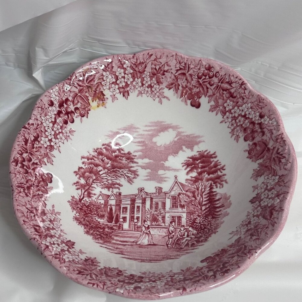 J&G Meakin Romantic England Red 6.5” Bowl Buckinghamshire CHEQUERS Soup Cereal 2 - Picture 5 of 5